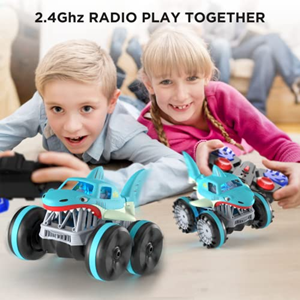 ماشین کنترلی کوسه هیولای آب و خاک مدل 313-989 Amphibious Remote Control Car_اسباب بازی